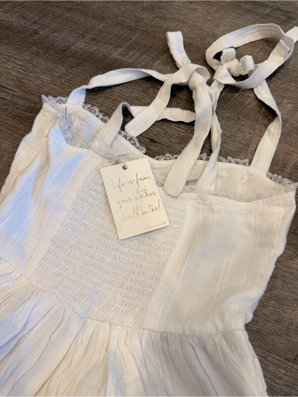 Show Me Your Mumu Regal Romper NWT Size Small White Cottagecore Tie Strap Romper - Picture 12 of 14